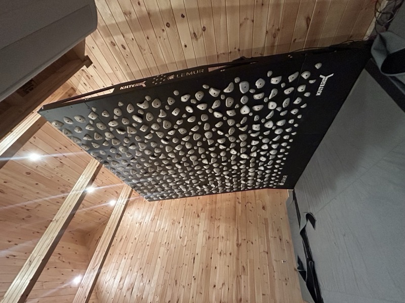 Climber on Kilter Board